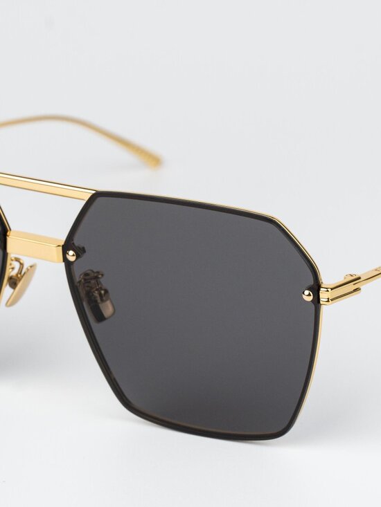 Bottega Veneta Women Sunglasses Gold Grey Pilot BV1045S 001 NEW AUTHENTIC main image 7
